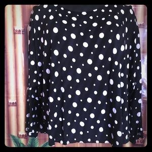 ❄️ H&M size 3X black polka dot 3/4 sleeve shirt ❄️